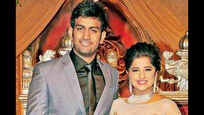 Hanshita and Archith Reddy’s reception at Grand Fort in Hyderabad