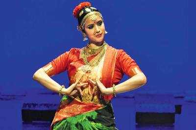 Sapna Chauhan performs during the 38th anniversary of Natya Tarangini Institute in Delhi