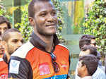 Sunrisers Hyderabad interacts with fans