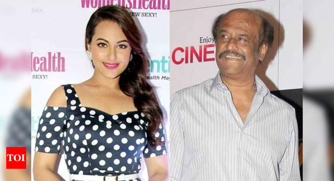 Is Rajinikanth Nervous About Working With Sonakshi Sinha Kannada Movie News Times Of India 