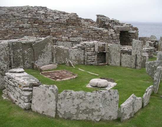 Skara Brae prehistoric village in Scotland
