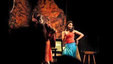 Actors performed the play Where Did I leave... My Pardah in Pune