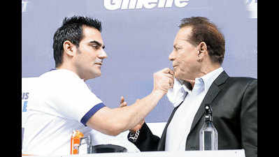 Salim and Arbaaz Khan at ‘Because You Are A Role Model’ in Delhi