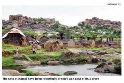 Set erected by Ranavikrama crew causes threat to Hampi's heritage?