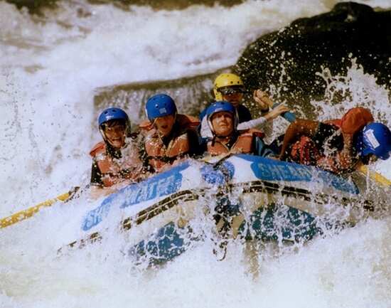 Paddling along the Zambezi