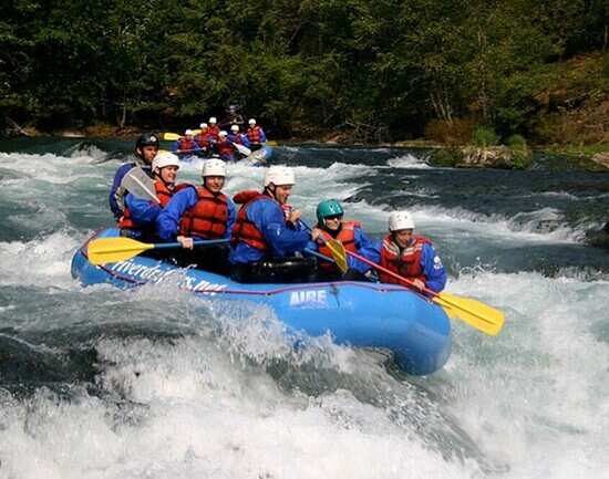 Paddling along Middle Fork