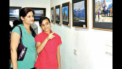 Art lovers attend Ravindra Puntambekar's photo exhibition at Pritamlal Dua Art Gallery in Indore