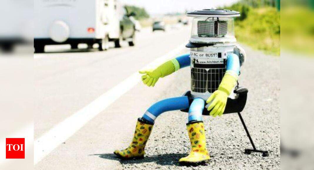 hitchBOT ride Talking robot begins solo hitchhike across Canada Times of India