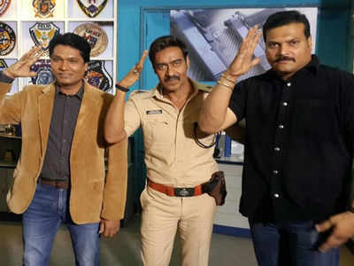 Ajay Devgn shoots for 'CID', says 'yahan sabki satakli'