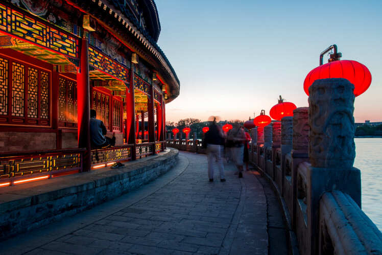 An evening stroll at Beihai Park