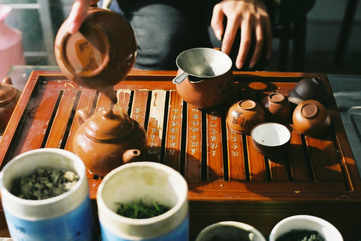 Unwind at a traditional teahouse