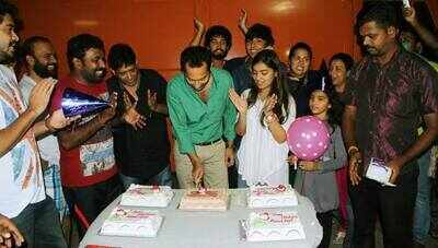 Fahadh Faasil celebrates birthday with Nazriya Nazim