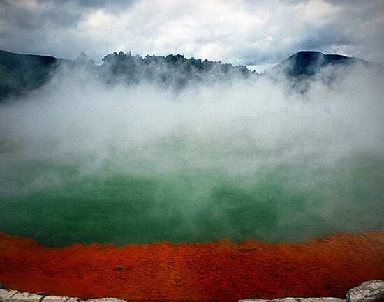 Walk through a volcano