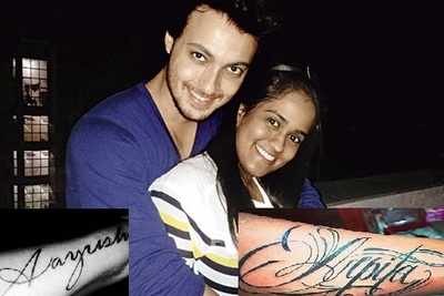 Arpita Khan and beau Aayush ink each other’s names