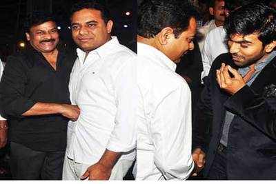 Spotted: Chiranjeevi and Charan with KTR