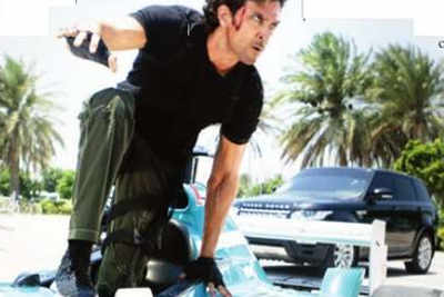 Hrithik Roshan drives F1 car out of the circuit