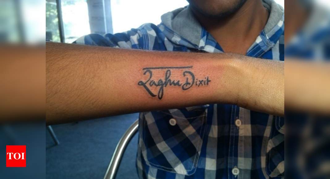 The Raghu Dixit Project Raghu Dixit S Fan Tattoos His Name Kannada Movie News Times Of India