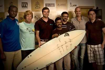 Jonty Rhodes enjoyed surfing at Covelong Point Surf Classic and Music Festival 2014 at Kovalam beach in Chennai