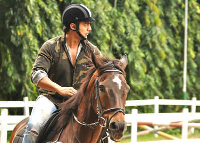In Pics: Dev takes horse riding lessons!