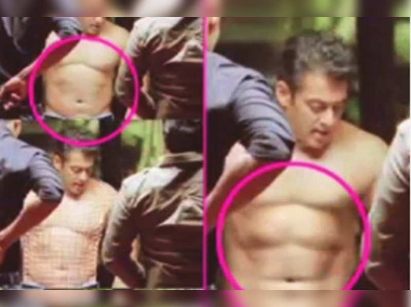 Salman Khan: Salman Khan's 6 pack abs fake? | Hindi Movie News - Times