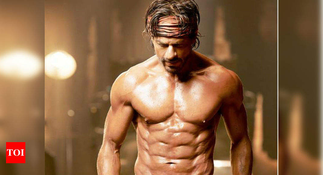 Shah Rukh Khan Posts A Video Of His Real Eight Pack Abs Hindi Movie News Times Of India 