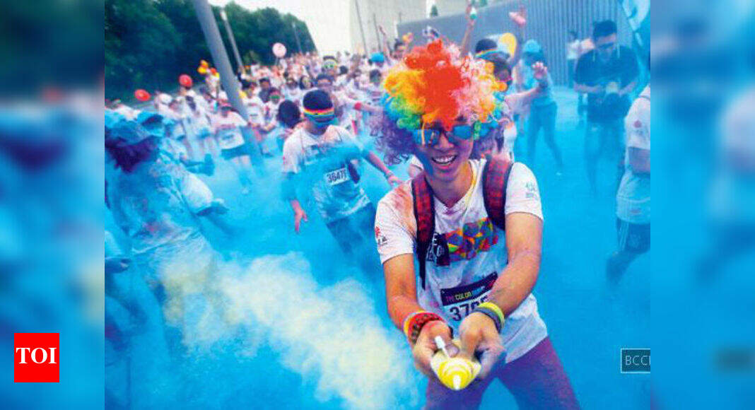 Color Run race held in China | Events Movie News - Times of India