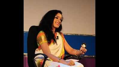 Actress Mahalakshmi plays a role in Soorya Krishnamoorthy's play staged at Trivandrum