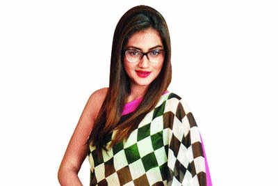 Checked saris are the hot new trend!
