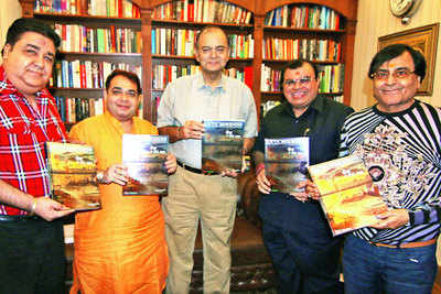 Finance and Defense Minister Arun Jaitley recently released the 15th souvenir with Pawan Monga and Sanjay Malik in Delhi