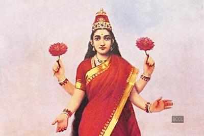 The Goddess Lakshmi that we pray to on Diwali was painted by Raja Ravi Varma