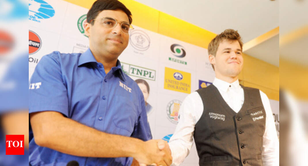 Magnus Carlsen Is Tenacious In His Play Says Anand Chess News Times Of India