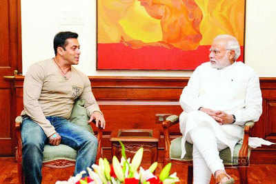 Salman Khan meets Narendra Modi during film shoot in capital