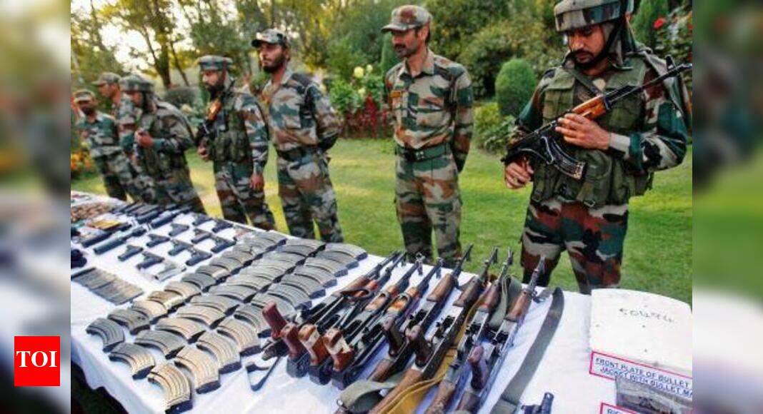 Major arms haul ahead of polling in Jammu & Kashmir Times of India