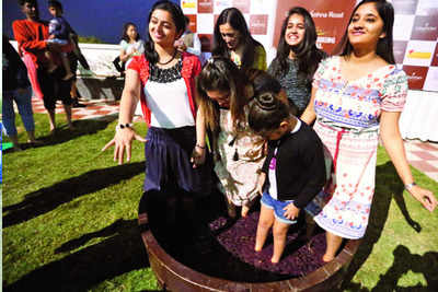 Country Inn & Suites organised grape-crushing even in Gurgaon