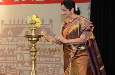 Aruna Sairam lit the ceremonial lamp to inaugurate The Times Thyagaraja Awards' fourth edition at the Music Academy