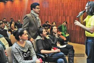 Delhiites enjoy stand-up comedy show, The Great Indian Chamcha, organised by The Times of India at the Hungarian Information and Cultural Centre