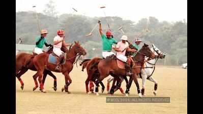 Hundreds of spectators gather at the finals of Awadh Polo Cup in Lucknow