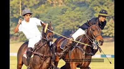 Padmanabh Singh playing for the Shree Cement Kota Cup at the Rajasthan Polo Grounds