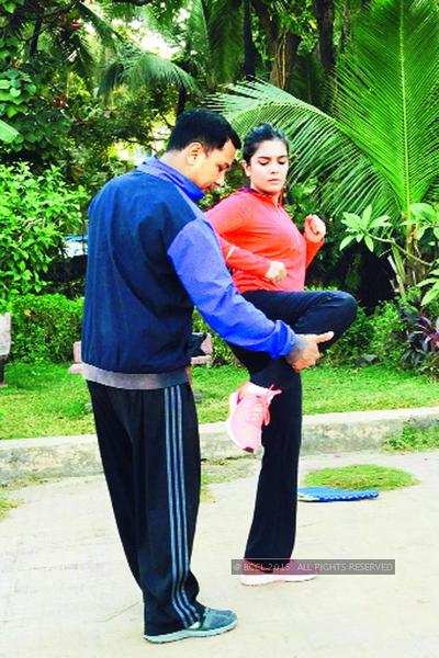 Pooja Gor is learning kickboxing