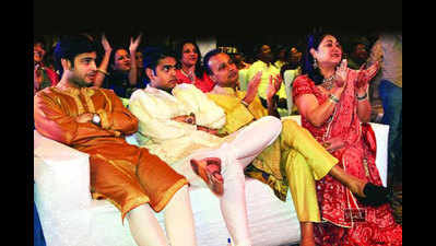 Anil Ambani and family attend wedding in Indore