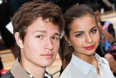 Ansel Elgort back with girlfriend