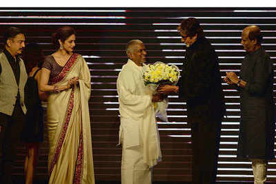 Amitabh Bachchan, Rajinikanth, Kamal Haasan pay tribute to Ilaiyaraaja