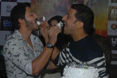 Baji and Martand cut same cake