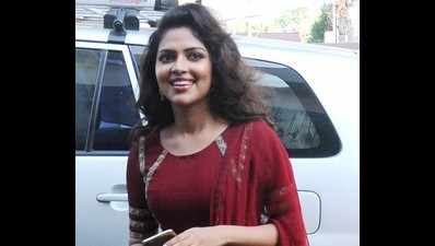 Amala Paul chats with the students of Government Women's College, Trivandrum