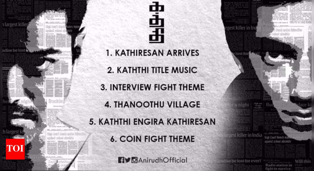 BGM of Vijay's 'Kaththi' | Tamil Movie News - Times of India