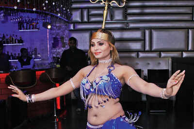 Belly dancing at Platinum Lounge in Mayur Vihar at Delhi