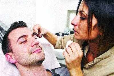 Semi-permanent makeup for the metrosexual man