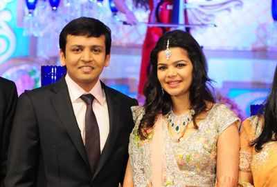 Manish Surana and Nikita's reception at HICC in Hyderabad