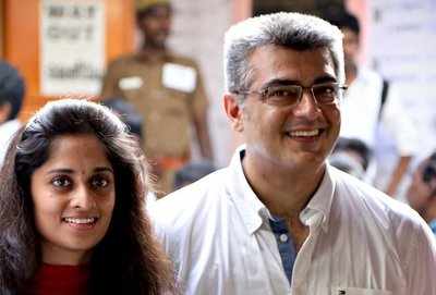 Ajith ' Shalini blessed with Kutty Thala