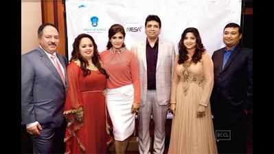Raveena Tandon at the launch of radiation safe maternity clothing line by House of Napius in Mumbai